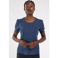 Alma Lovis Alma & Lovis Blusenshirt aus feinem Rippen-Jersey | Rib Henley – Produktbild 1 von 1