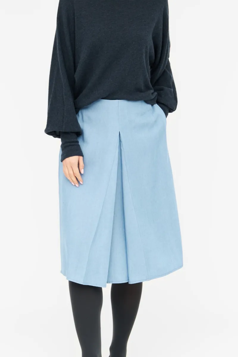 WiDDA WiDDA Damen vegan Skirt Pleat Blue, Blau, – Produktbild 2 von 2