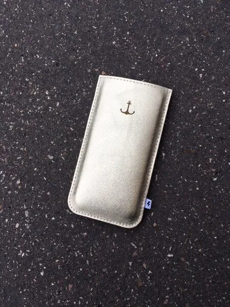 ELEKTROPULLI ELEKTROPULLI Handyhülle für dein iPhone 5, SE ohne Bumper/Case, Gold mit anker, – Produktbild 2 von 2