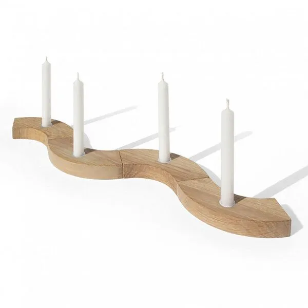 Side by Side Adventskranz Eichenholz (side by side) – Produktbild 3 von 4