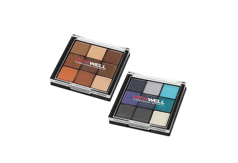 Newwell Lidschatten-Palette Palette - 9 Strahlende Farben Für Unendliche Make-Up Kreationen, 9 Farben, Blau, – Produktbild 2 von 4
