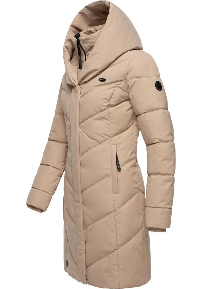 ragwear ragwear Steppmantel Natalka stylischer, gesteppter Winterparka mit gefütterter Kapuze, Braun, – Produktbild 3 von 3