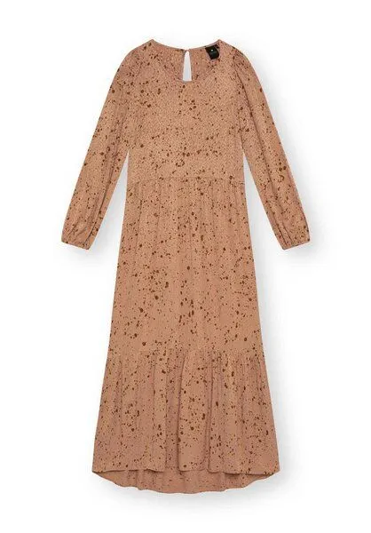 Lovjoi Lovjoi Kleid AUDREYANA aus CUPRO Bemberg & VISKOSE Ecovero, Rosewood spots (mehrfarbig), – Produktbild 1 von 4
