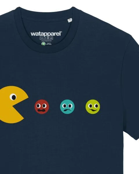 watapparel watapparel T-Shirt Unisex Pacmännchen, French navy, – Produktbild 3 von 3