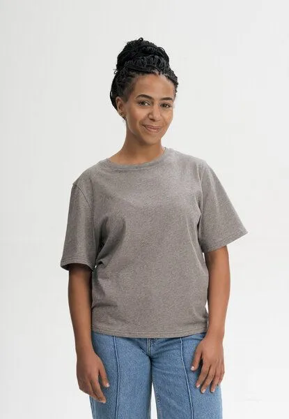 MELA MELA T-Shirt Style TANIKA aus 100% Bio-Baumwolle, Bear melange, – Produktbild 1 von 4