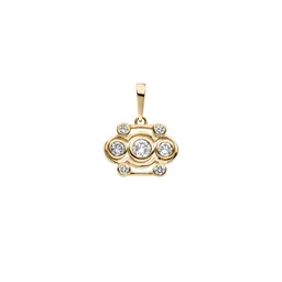 Maren Jewellery Blossom Anhänger - 18K Gelbgold & Labordiamanten Weiß – Produktbild 1 von 1
