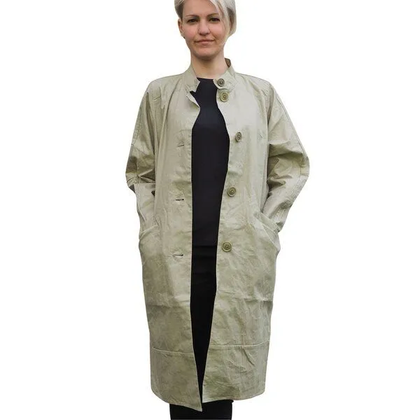 LangerChen LangerChen Sommermantel Coat Mira Long, Hay (beige), – Produktbild 4 von 4