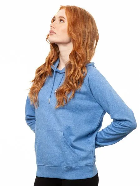 FellHerz FellHerz Damen Hoodie Kapuzenpullover, Hellblau meliert, – Produktbild 4 von 4