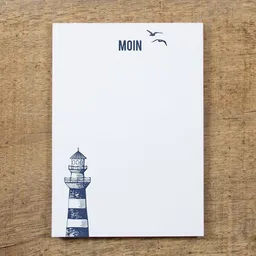 Bow & Hummingbird Bow & Hummingbird Notizblock Moin mit Leuchtturm – Produktbild 1 von 1