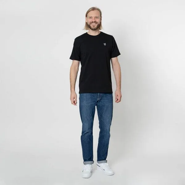 Fyngers Fyngers Unisex T-Shirt aus Biobaumwolle - Modell ROCK´n´ROLL mit gestickter Veredelung, Schwarz, – Produktbild 2 von 4