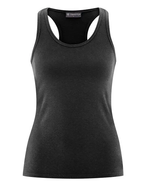 HempAge HempAge Damen Yoga Tanktop Hanf/Bio-Baumwolle, Black, – Produktbild 1 von 4