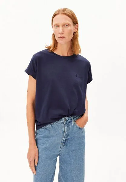 ARMEDANGELS ARMEDANGELS IDAARA Damen T-Shirt aus Bio-Baumwolle, Tinted navy, – Produktbild 1 von 4