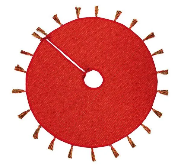 El Puente El Puente Weihnachtsbaumdecke | Fair Trade & Handmade aus Indien, Gold,grün,rot, – Produktbild 1 von 2
