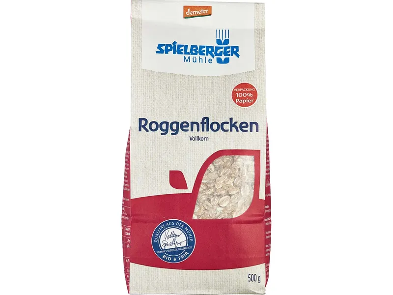 Spielberger Mühle Spielberger Mühle Bio-Roggenflocken, 500 g – Produktbild 1 von 1