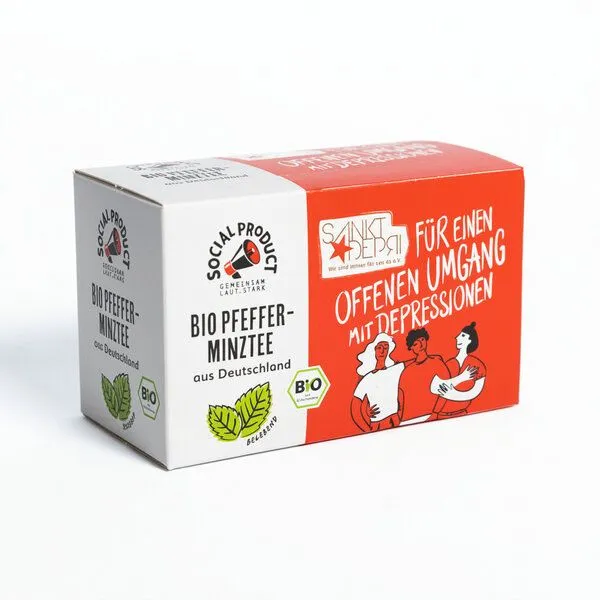 social product social product BIO-PFEFFERMINZTEE X ST. DEPRI (MULTIPACK) – Produktbild 1 von 4