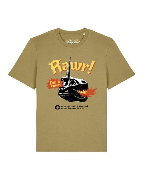 watapparel watapparel T-Shirt Unisex Rawr, Faded olive, – Produktbild 1 von 2
