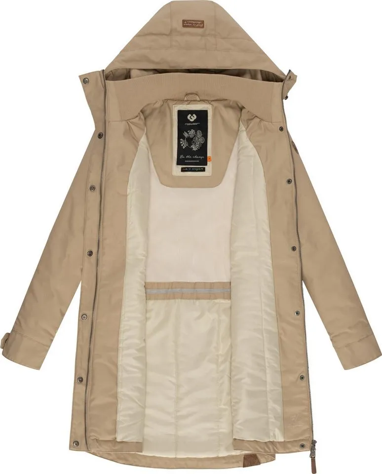 ragwear ragwear Wintermantel Jannisa stylischer Damen Winterparka mit Kapuze, Braun, – Produktbild 1 von 4