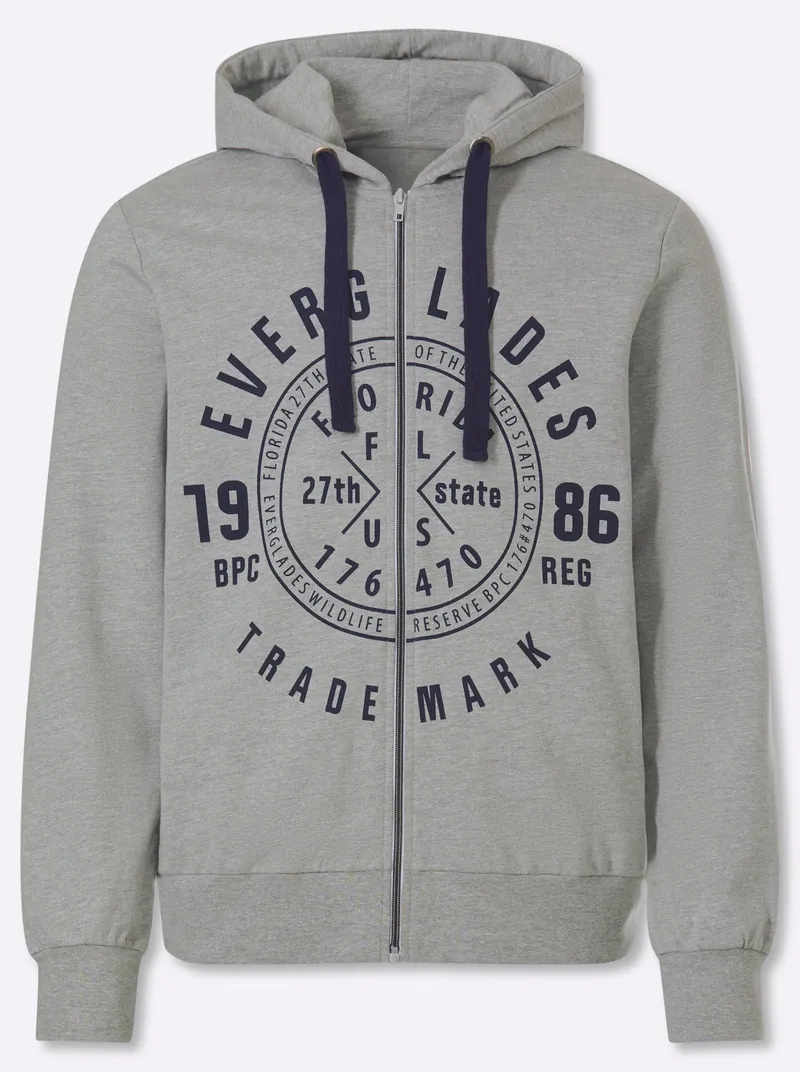 Catamaran Sweatjacke grau-meliert, Grau-meliert, – Produktbild 1 von 2