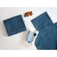werkvoll by Lena Peter werkvoll by Lena Peter Nachhaltige Leinen Wickelunterlage LINE, Blau, – Produktbild 1 von 1