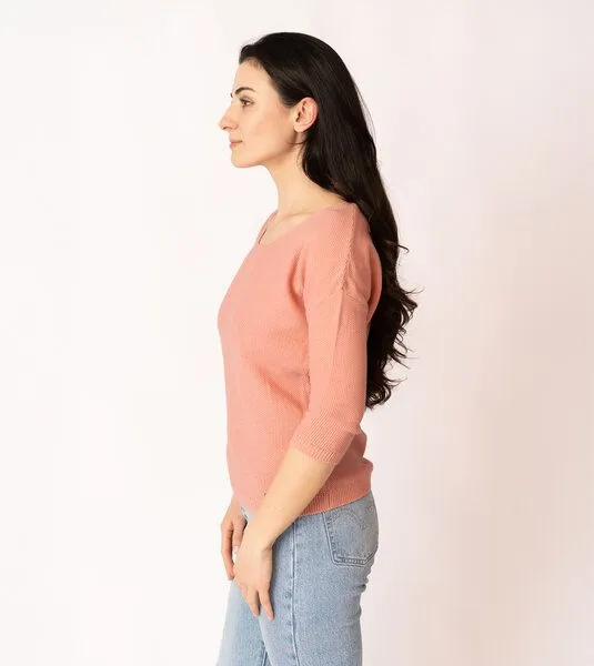 Gary Mash GARY MASH Leichter Strickpulli Valona aus Biobaumwolle, Rosa, – Produktbild 4 von 4