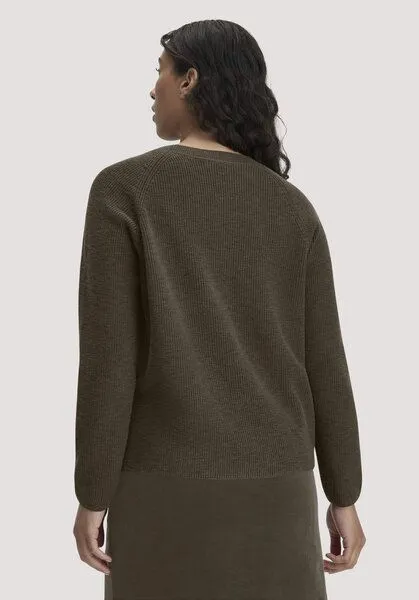 hessnatur hessnatur Pullover Relaxed aus reiner Bio-Baumwolle, Vintage oliv, – Produktbild 2 von 4