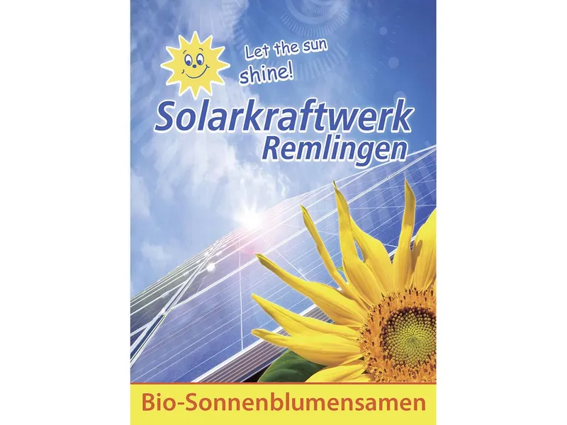 Bio Samentütchen 'Sonnenblume' mit 1-4 farbigem individuellem Aufdruck – Produktbild 1 von 1