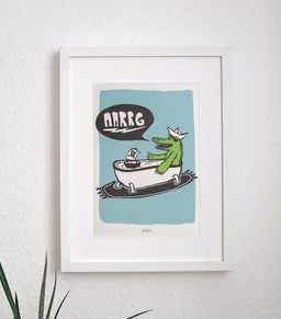 päfjes päfjes Badewannen Piratengeschichten mit Kriss Kroko - AARRGG - Poster A4 – Produktbild 1 von 1