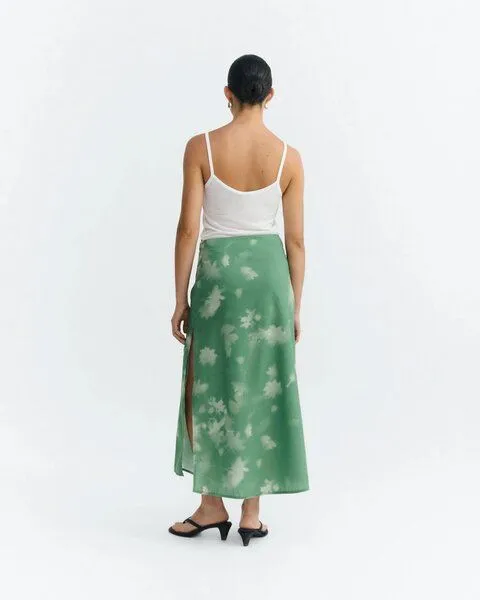 thinking mu thinking mu Tipia Kora Skirt, Tipia (grün gemustert), – Produktbild 4 von 4