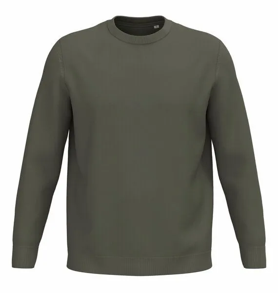 Greenspired Greenspired Nachhaltiger Strickpullover aus 100 % Biobaumwolle 270 g/m² S - 3 XL, Khaki, – Produktbild 1 von 1