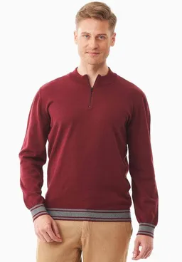 ORGANICATION ORGANICATION Pullover aus Bio-Baumwolle mit Troyerkragen – Produktbild 1 von 1