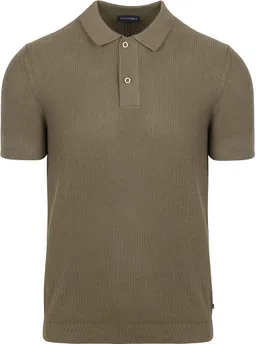 Suitable Suitable Respect Poloshirt Structure Knit Olivgrün - Größe XXL – Produktbild 1 von 1