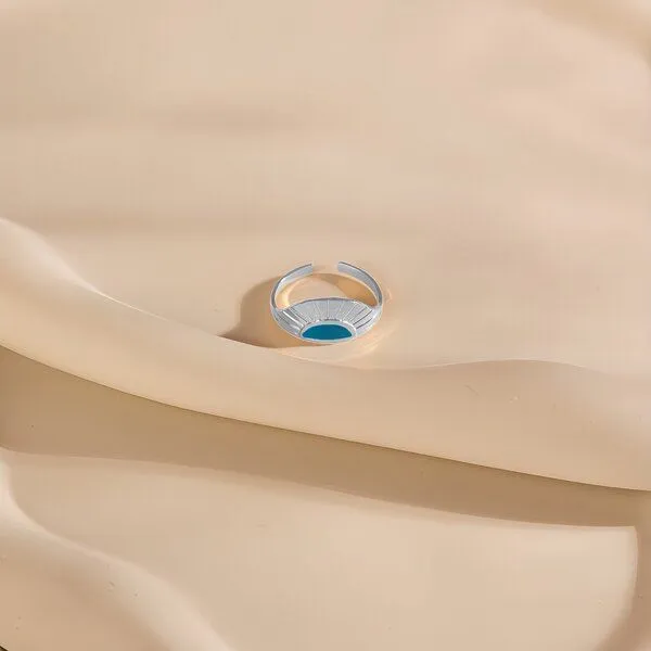 ELEKTROPULLI Größenverstellbarer SUNSET Ring ca. Ø 18 mm von Elektropulli, Silber, – Produktbild 2 von 3