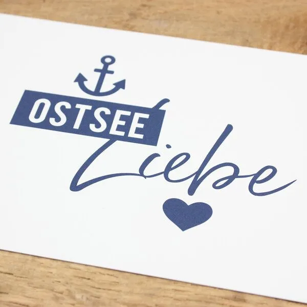 Bow & Hummingbird Bow & Hummingbird Maritime Postkarte "Ostseeliebe" aus Recyclingpapier – Produktbild 2 von 2
