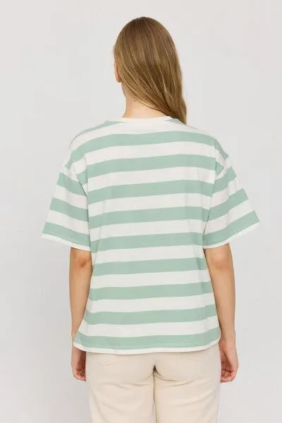 Mazine Mazine Gestreiftes T-Shirt, Pool/offwhite, – Produktbild 2 von 4