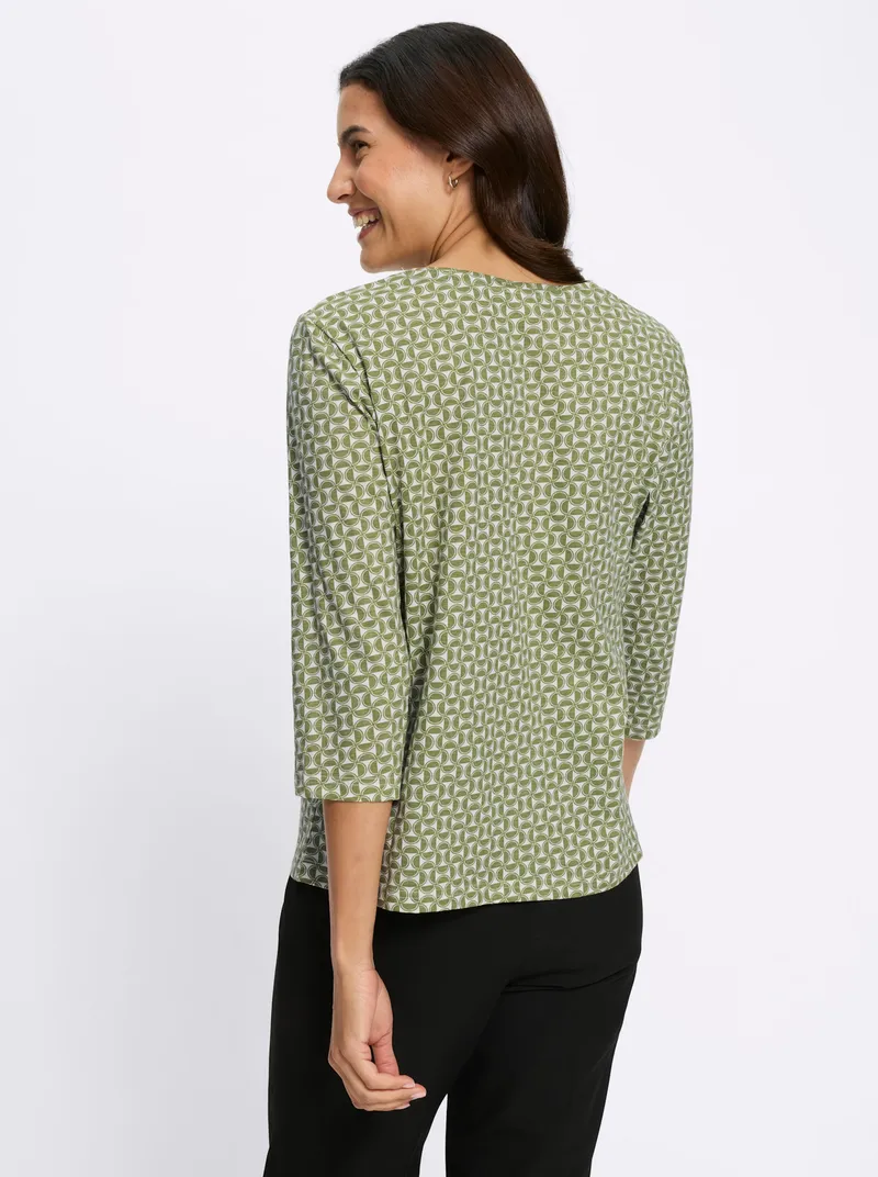 Witt Print-Shirt schilf-ecru-bedruckt, Schilf-ecru-bedruckt, – Produktbild 2 von 2