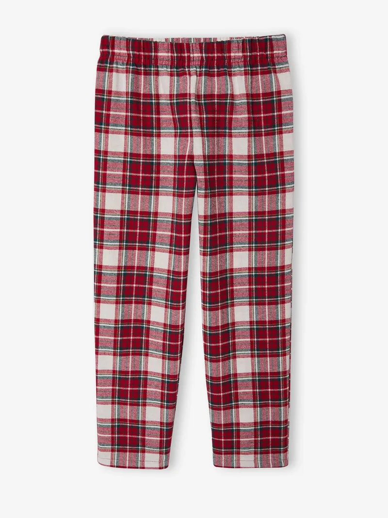 Vertbaudet Vertbaudet Weihnachts-Schlafanzug aus Samt und Flanell Mädchen, Rot, – Produktbild 3 von 3