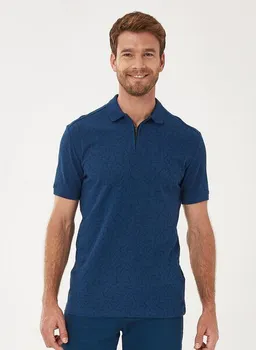ORGANICATION ORGANICATION Poloshirt aus Bio-Baumwolle mit Reißverschluss – Produktbild 1 von 1