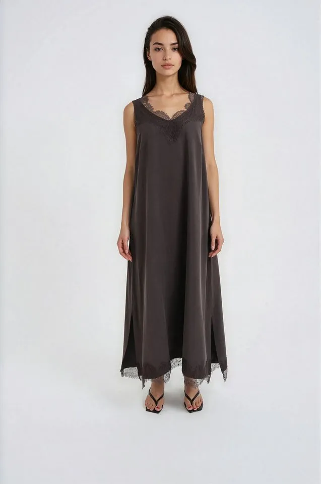 Smith & Soul Sommerkleid mit V-Ausschnitt, Braun, – Produktbild 2 von 4