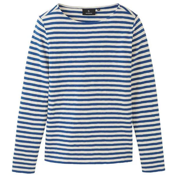 recolution recolution Gestreiftes Longsleeve IRIS STRIPES, Lapis blue, – Produktbild 1 von 1