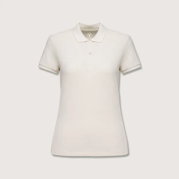 YTWOO YTWOO Damen Piqué-Poloshirt Midweight, Ivory, – Produktbild 1 von 2