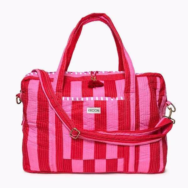 KIKOONI KIKOONI handgefertigte große Reisetasche TRAVELER BAG, "bold stripes" love, – Produktbild 1 von 4