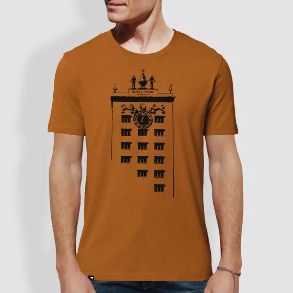 little kiwi little kiwi Herren T-Shirt, "Turmuhr", Hay, Roasted orange (braun), – Produktbild 1 von 2