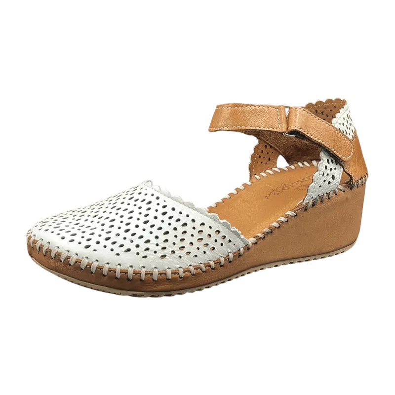 Cosmos Comfort Cosmos Comfort Keilsandalette für Damen, weiß, Größe 40 EU, Weiß, – Produktbild 1 von 5