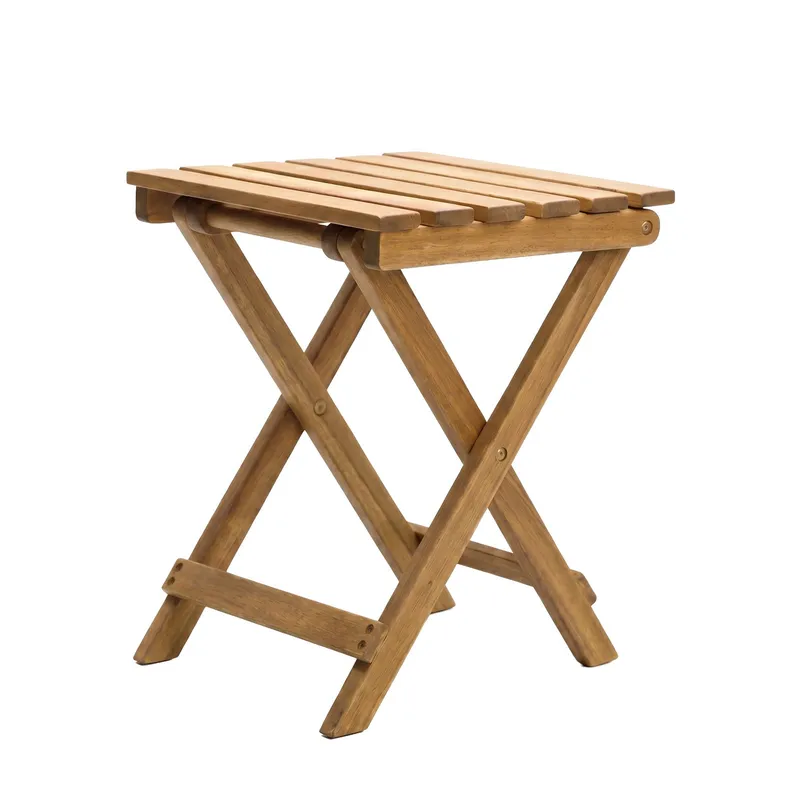 Klapphocker/Beistelltisch "France", FSC®-Akazienholz, ca. 35 x 35 x 45 cm, Braun, – Produktbild 1 von 1