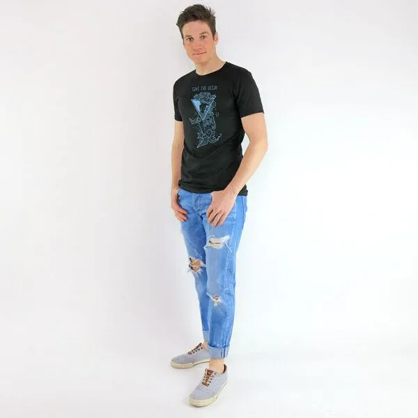 Gary Mash GARY MASH Shirt Save the Ocean aus Modal®-Mix, Schwarz, – Produktbild 2 von 4
