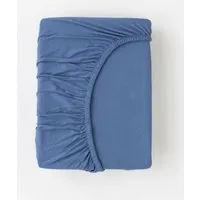 MELA Jersey Spannbetttuch PAMBAN | von MELA | Fairtrade & GOTS zertifiziert, Blau, – Produktbild 1 von 2