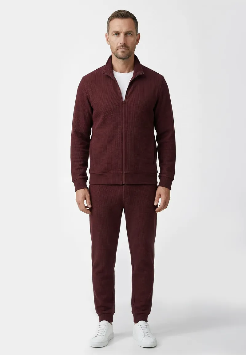 ORGANICATION ORGANICATION Herren vegan Jacke Jorrin Bordeaux, Dunkelrot, – Produktbild 1 von 2