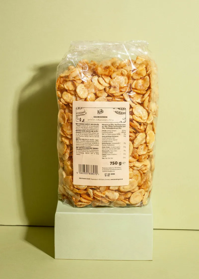 KoRo Geröstete und gesalzene Favabohnen 750 g – Produktbild 1 von 5