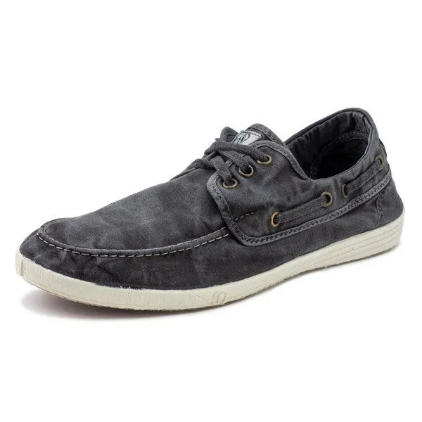 Natural World Natural World Vegan Herren Halbschuh washed - Old Elbrus, Schwarz (negro), – Produktbild 1 von 3