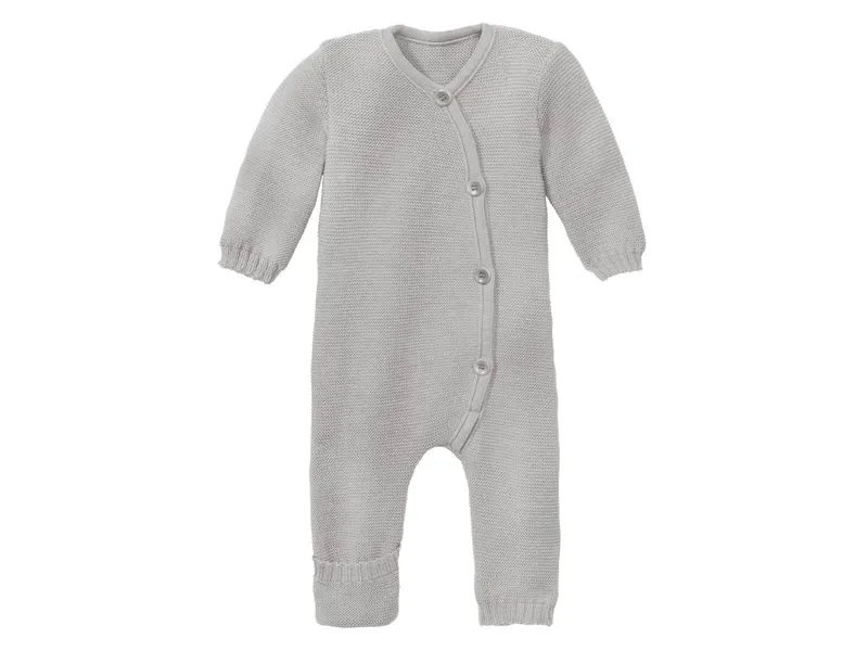 Disana Disana Baby Overall Bio-Merinowolle Strick Qualität hellgrau Gr. 50/56, Grau, – Produktbild 1 von 1